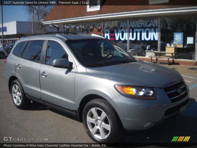 Platinum Sage / Gray 2007 Hyundai Santa Fe Limited 4WD