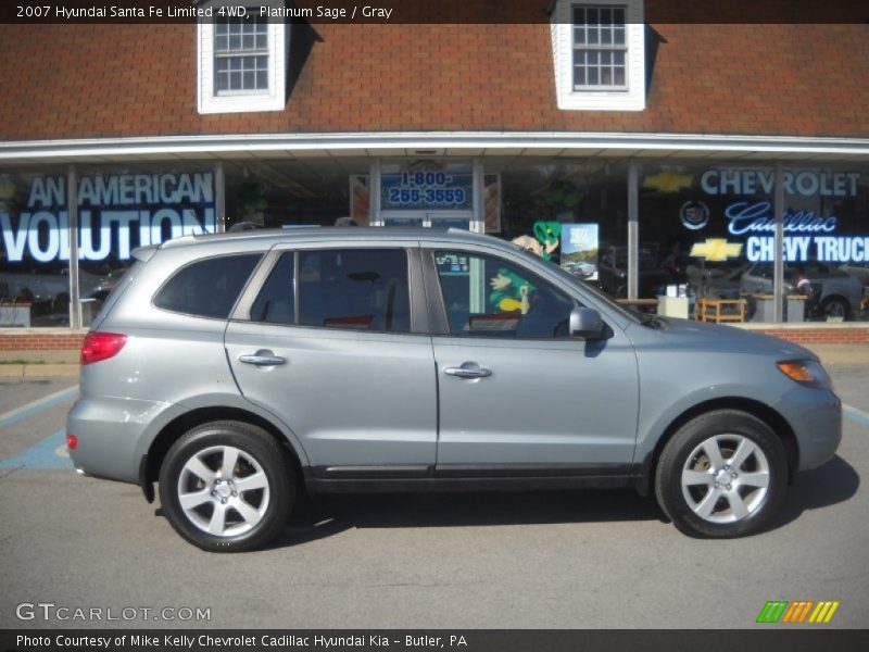 Platinum Sage / Gray 2007 Hyundai Santa Fe Limited 4WD
