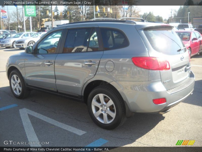 Platinum Sage / Gray 2007 Hyundai Santa Fe Limited 4WD
