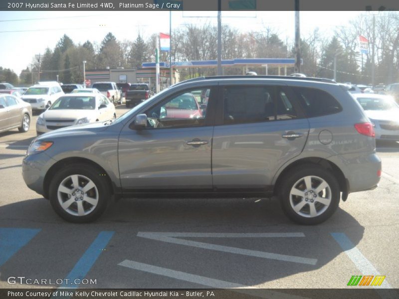Platinum Sage / Gray 2007 Hyundai Santa Fe Limited 4WD