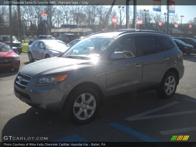 Platinum Sage / Gray 2007 Hyundai Santa Fe Limited 4WD