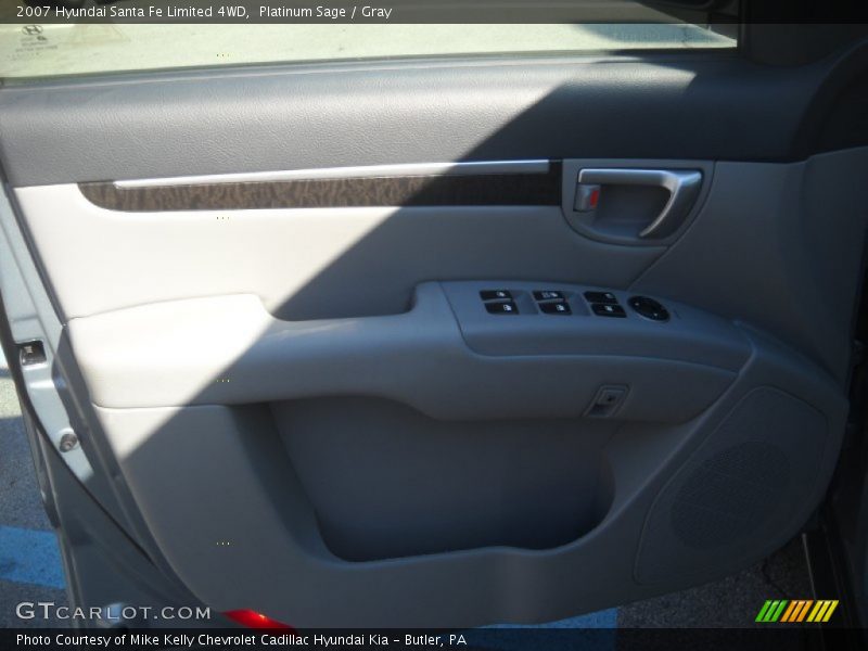 Platinum Sage / Gray 2007 Hyundai Santa Fe Limited 4WD