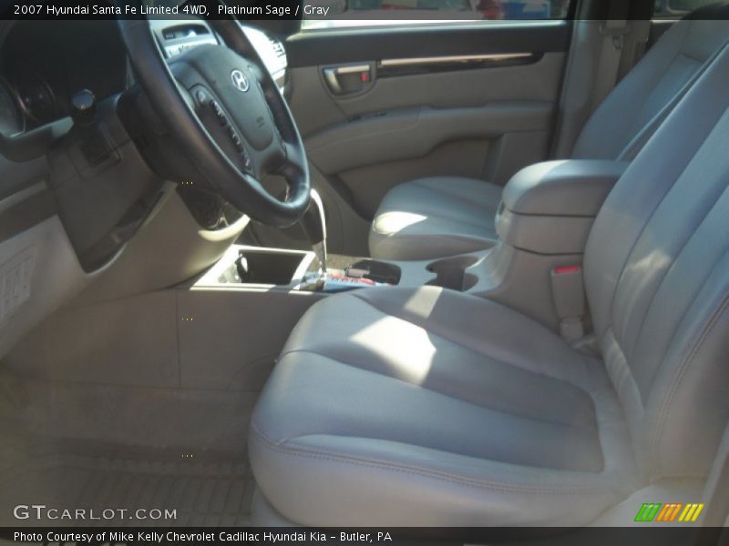 Platinum Sage / Gray 2007 Hyundai Santa Fe Limited 4WD