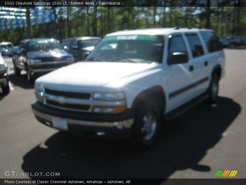 Summit White / Tan/Neutral 2003 Chevrolet Suburban 1500 LT
