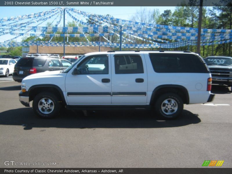 Summit White / Tan/Neutral 2003 Chevrolet Suburban 1500 LT