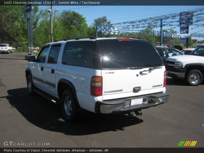 Summit White / Tan/Neutral 2003 Chevrolet Suburban 1500 LT