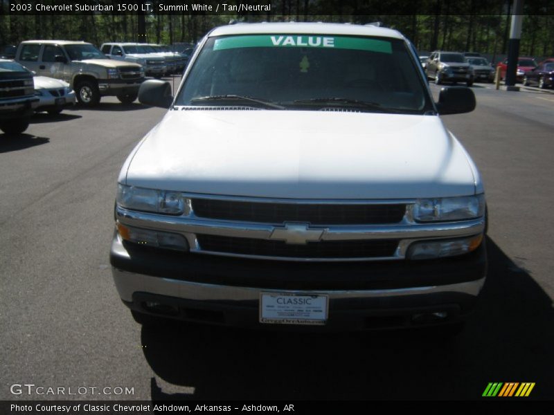 Summit White / Tan/Neutral 2003 Chevrolet Suburban 1500 LT