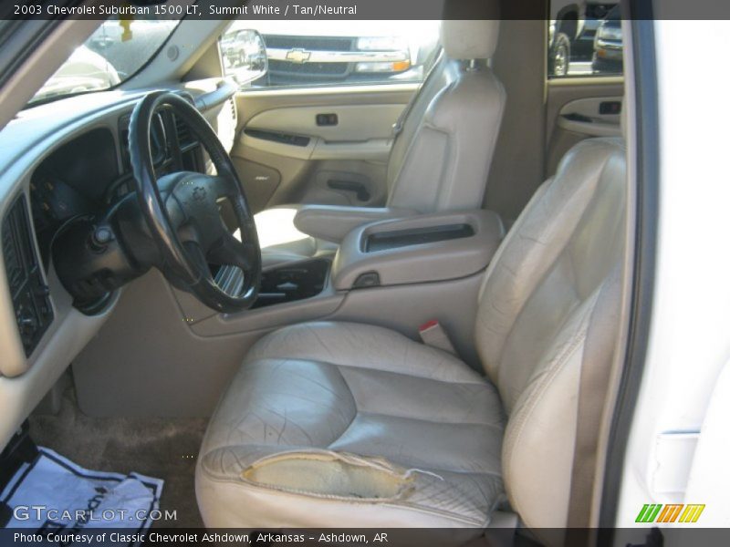 Summit White / Tan/Neutral 2003 Chevrolet Suburban 1500 LT