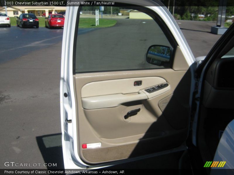 Summit White / Tan/Neutral 2003 Chevrolet Suburban 1500 LT
