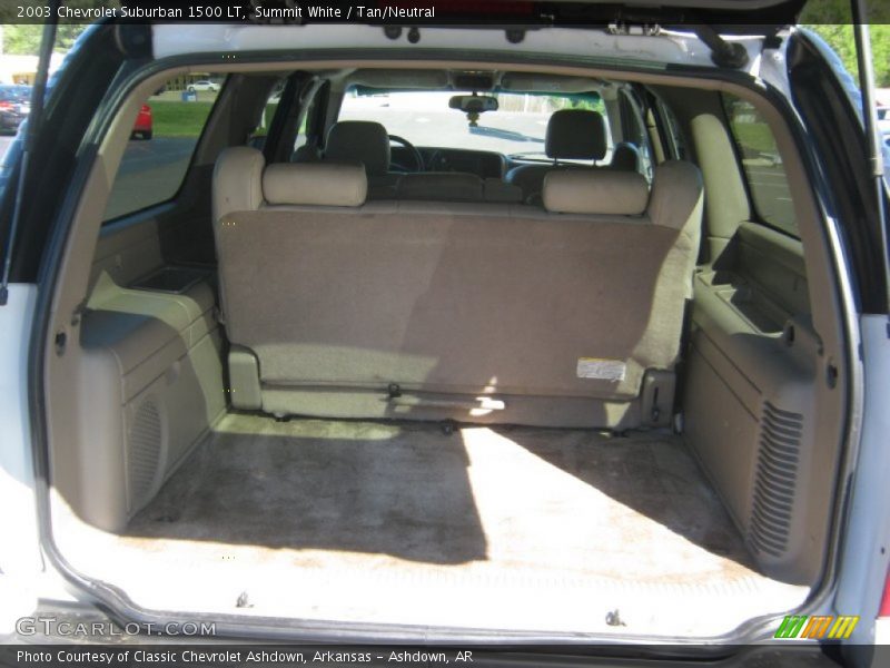 Summit White / Tan/Neutral 2003 Chevrolet Suburban 1500 LT