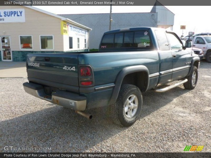 Emerald Green Metallic / Mist Gray 1997 Dodge Ram 1500 SLT Extended Cab 4x4