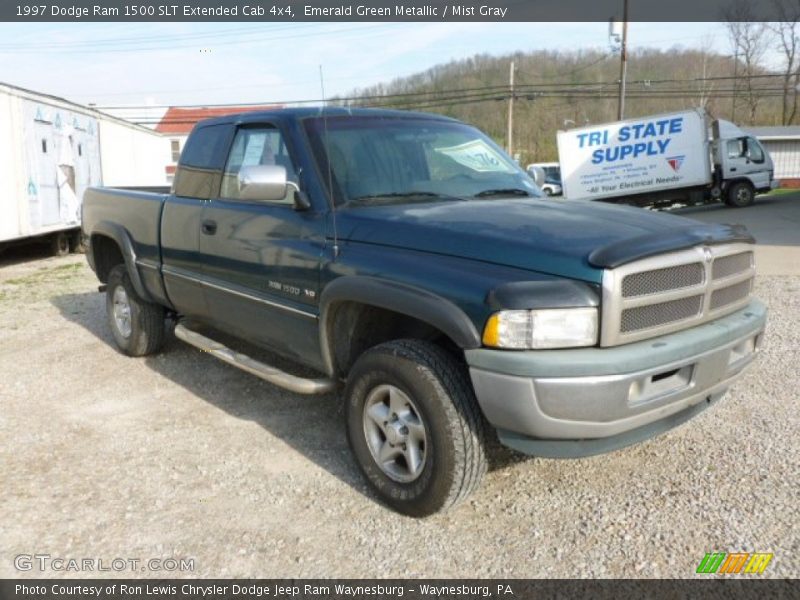 Emerald Green Metallic / Mist Gray 1997 Dodge Ram 1500 SLT Extended Cab 4x4