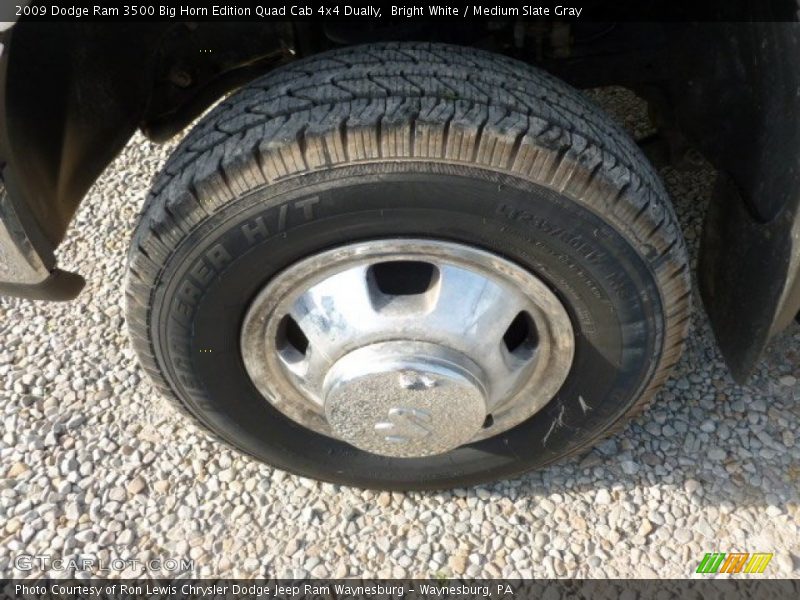 Bright White / Medium Slate Gray 2009 Dodge Ram 3500 Big Horn Edition Quad Cab 4x4 Dually