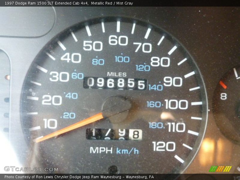 Metallic Red / Mist Gray 1997 Dodge Ram 1500 SLT Extended Cab 4x4