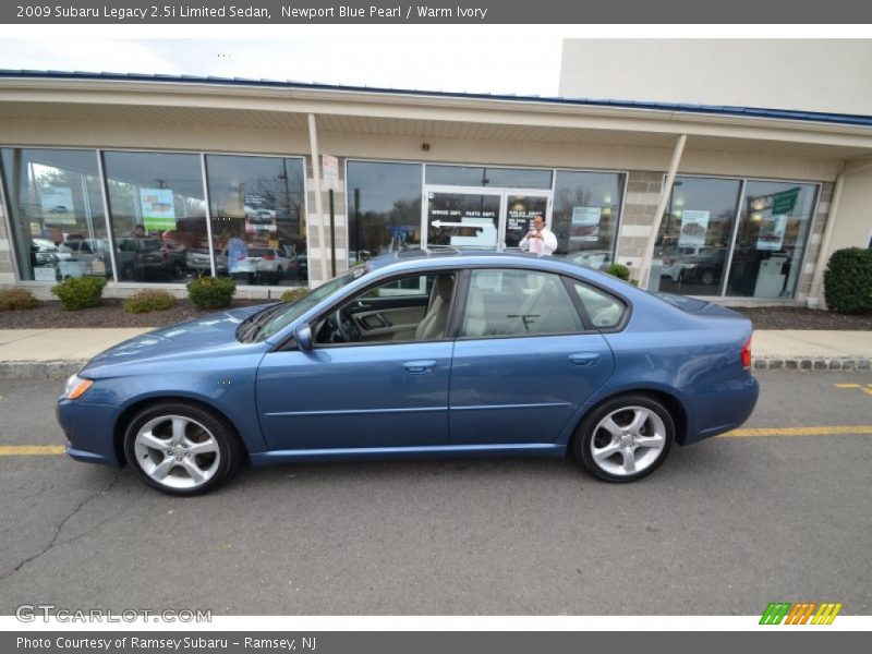 Newport Blue Pearl / Warm Ivory 2009 Subaru Legacy 2.5i Limited Sedan