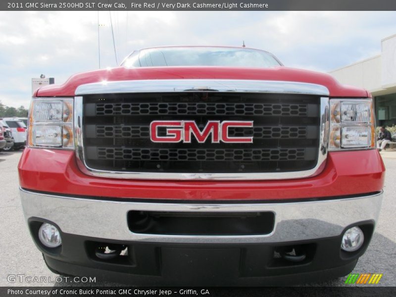 Fire Red / Very Dark Cashmere/Light Cashmere 2011 GMC Sierra 2500HD SLT Crew Cab