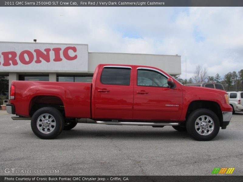 Fire Red / Very Dark Cashmere/Light Cashmere 2011 GMC Sierra 2500HD SLT Crew Cab