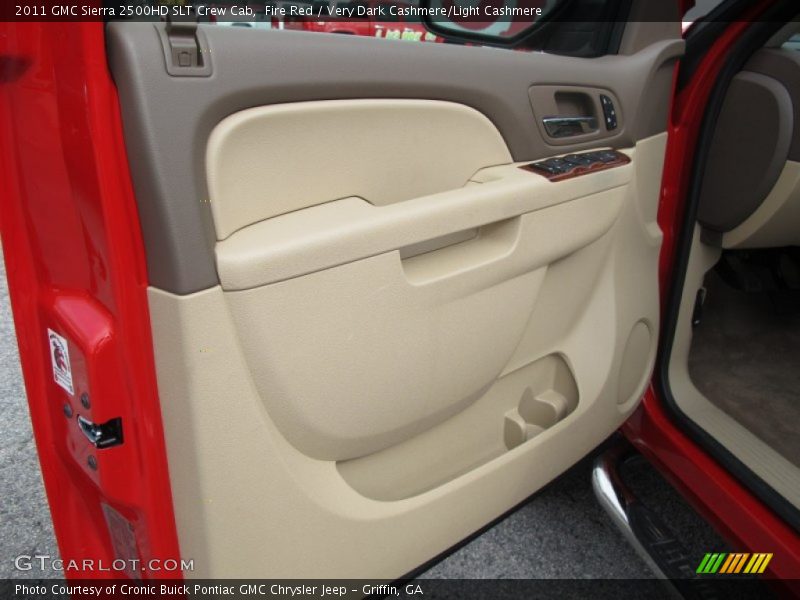 Fire Red / Very Dark Cashmere/Light Cashmere 2011 GMC Sierra 2500HD SLT Crew Cab