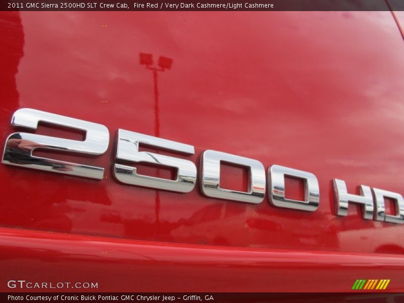 Fire Red / Very Dark Cashmere/Light Cashmere 2011 GMC Sierra 2500HD SLT Crew Cab