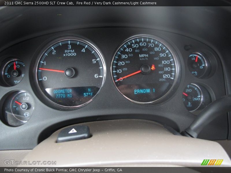 Fire Red / Very Dark Cashmere/Light Cashmere 2011 GMC Sierra 2500HD SLT Crew Cab