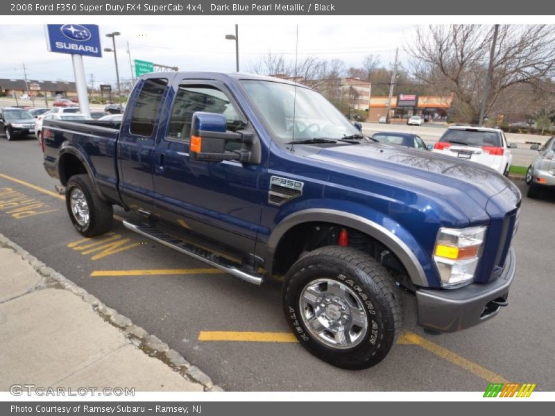 Dark Blue Pearl Metallic / Black 2008 Ford F350 Super Duty FX4 SuperCab 4x4