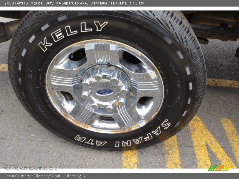 Dark Blue Pearl Metallic / Black 2008 Ford F350 Super Duty FX4 SuperCab 4x4