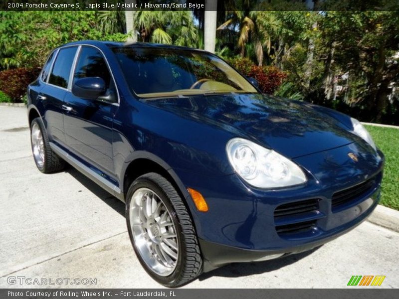 Lapis Blue Metallic / Havanna/Sand Beige 2004 Porsche Cayenne S