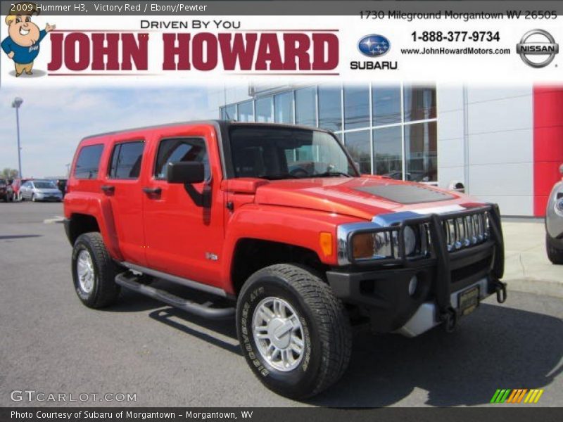 Victory Red / Ebony/Pewter 2009 Hummer H3