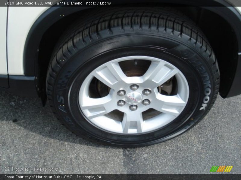 White Diamond Tricoat / Ebony 2010 GMC Acadia SLE AWD