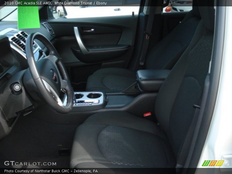 White Diamond Tricoat / Ebony 2010 GMC Acadia SLE AWD