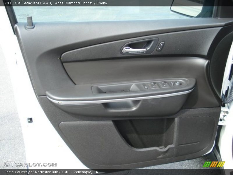 White Diamond Tricoat / Ebony 2010 GMC Acadia SLE AWD