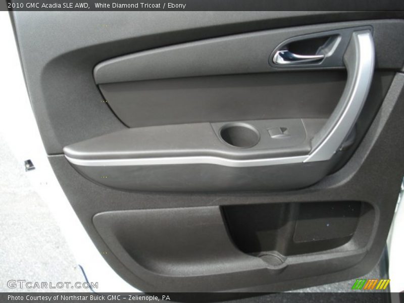 White Diamond Tricoat / Ebony 2010 GMC Acadia SLE AWD