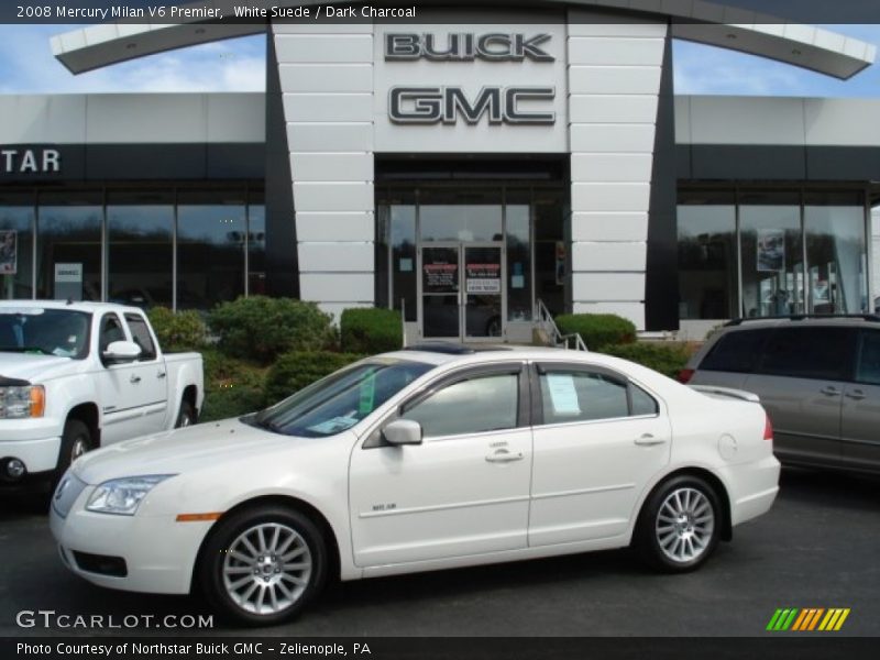 White Suede / Dark Charcoal 2008 Mercury Milan V6 Premier
