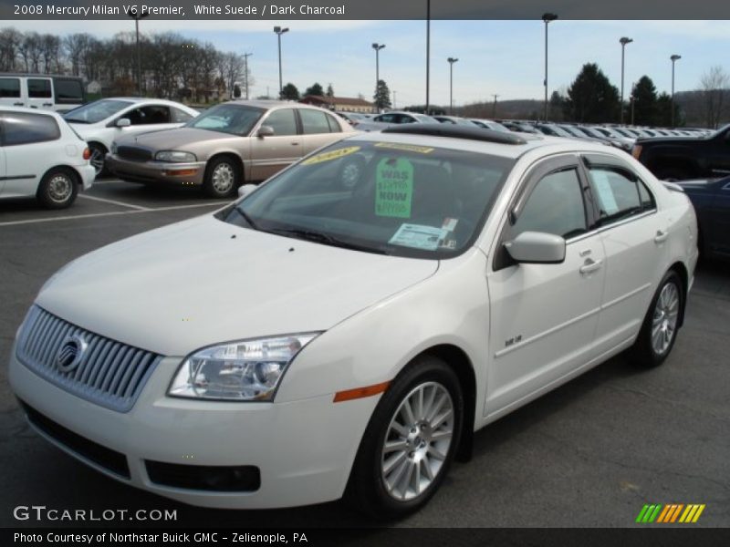 White Suede / Dark Charcoal 2008 Mercury Milan V6 Premier