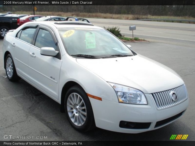 White Suede / Dark Charcoal 2008 Mercury Milan V6 Premier