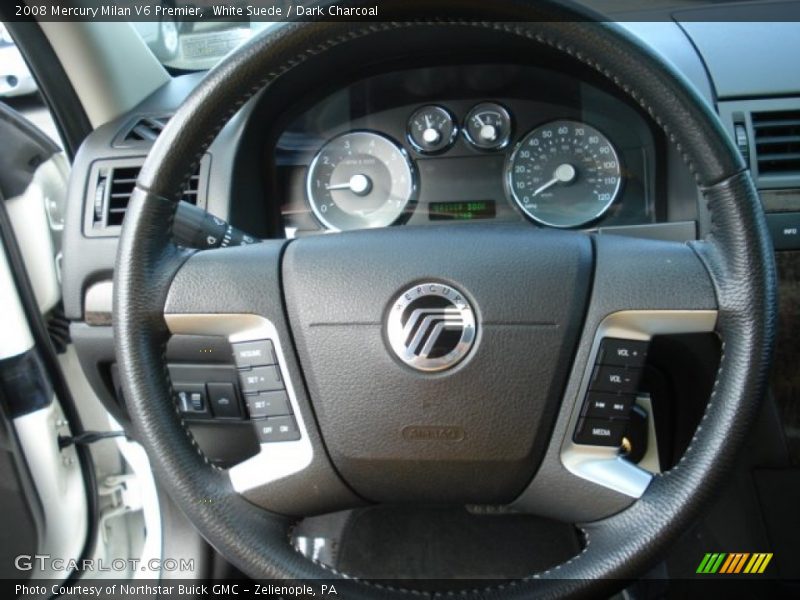 White Suede / Dark Charcoal 2008 Mercury Milan V6 Premier