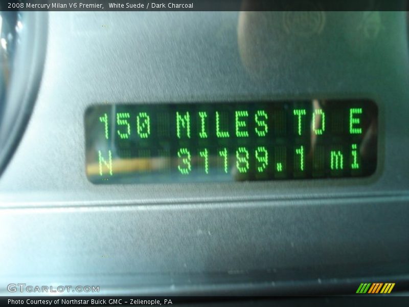 White Suede / Dark Charcoal 2008 Mercury Milan V6 Premier