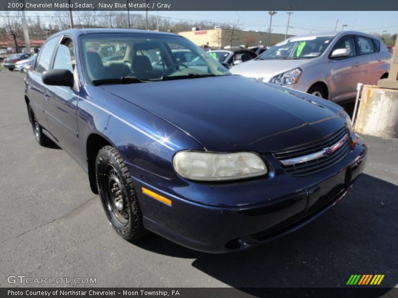 Navy Blue Metallic / Gray 2000 Chevrolet Malibu Sedan