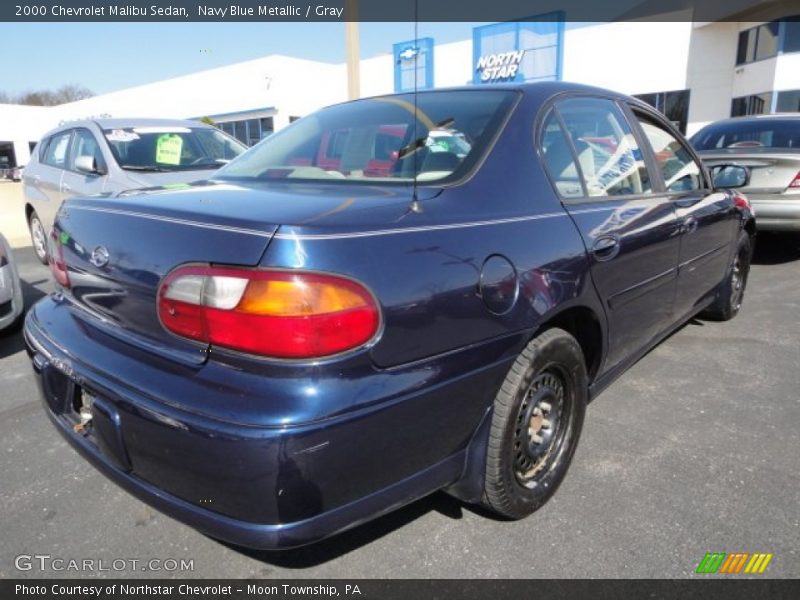 Navy Blue Metallic / Gray 2000 Chevrolet Malibu Sedan