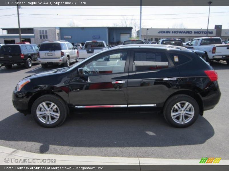 Super Black / Black 2012 Nissan Rogue SV AWD