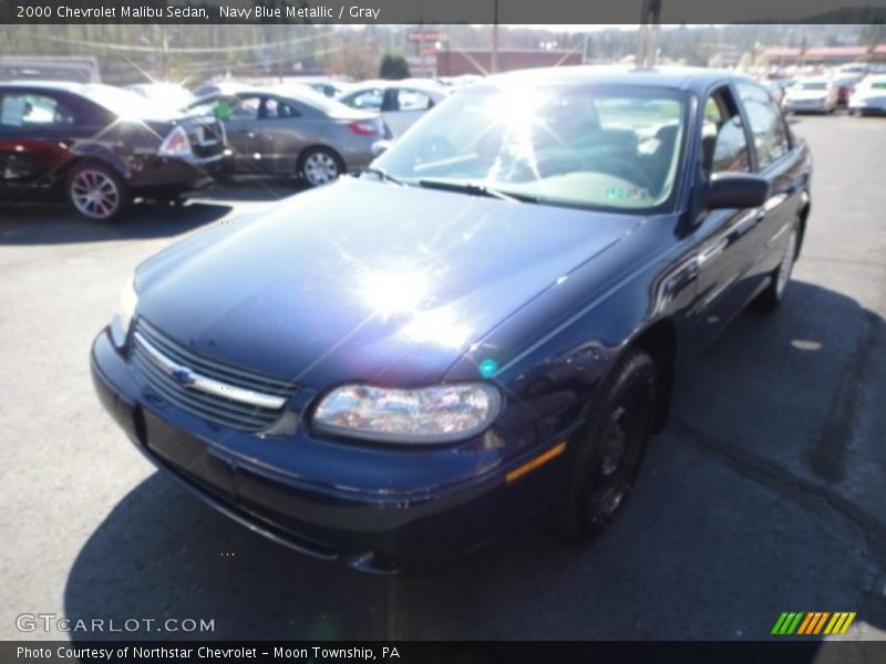 Navy Blue Metallic / Gray 2000 Chevrolet Malibu Sedan