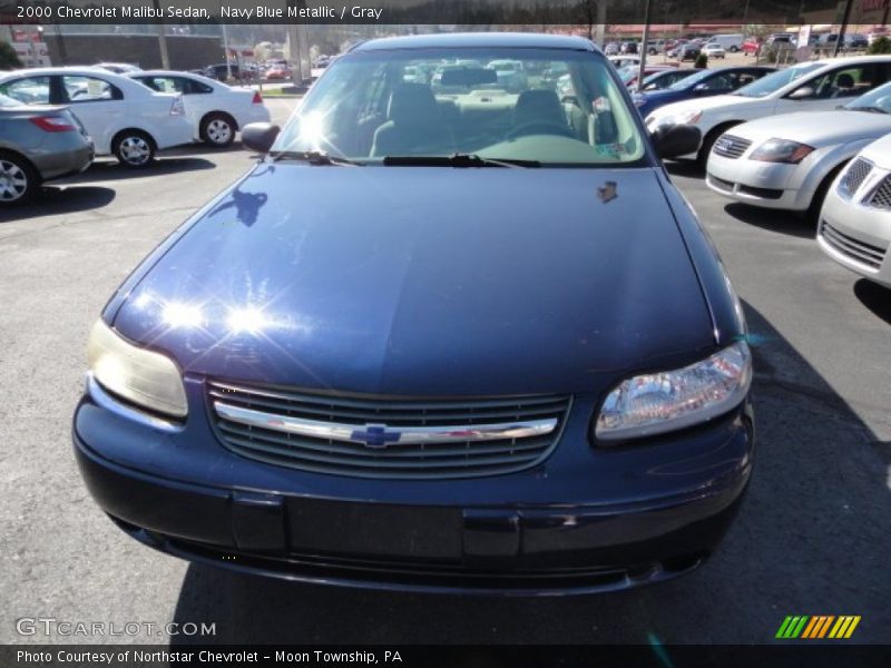 Navy Blue Metallic / Gray 2000 Chevrolet Malibu Sedan