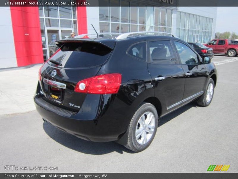 Super Black / Black 2012 Nissan Rogue SV AWD