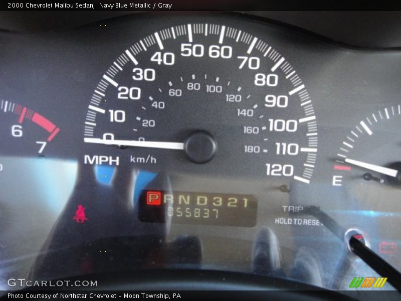Navy Blue Metallic / Gray 2000 Chevrolet Malibu Sedan