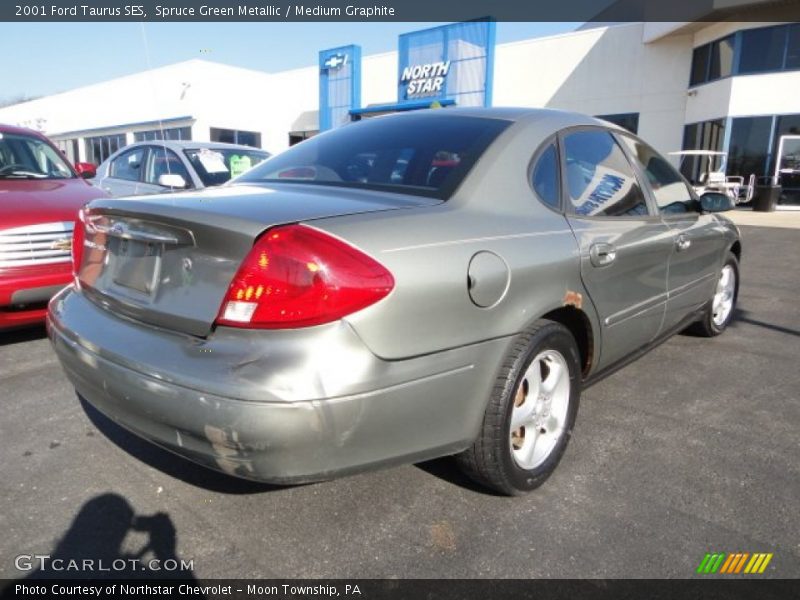 Spruce Green Metallic / Medium Graphite 2001 Ford Taurus SES