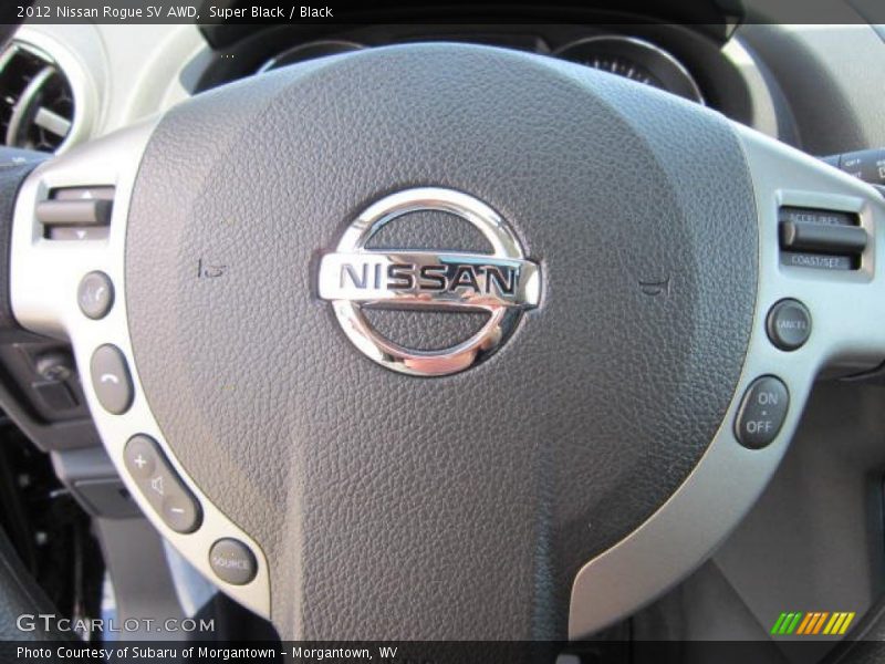 Super Black / Black 2012 Nissan Rogue SV AWD