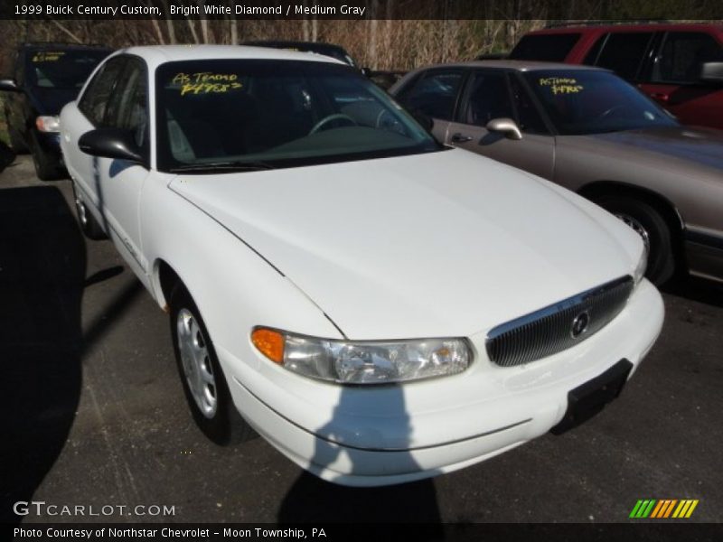 Bright White Diamond / Medium Gray 1999 Buick Century Custom