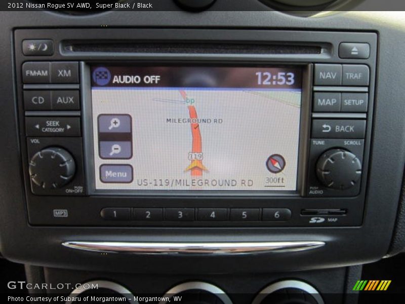 Super Black / Black 2012 Nissan Rogue SV AWD