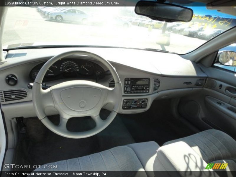 Bright White Diamond / Medium Gray 1999 Buick Century Custom