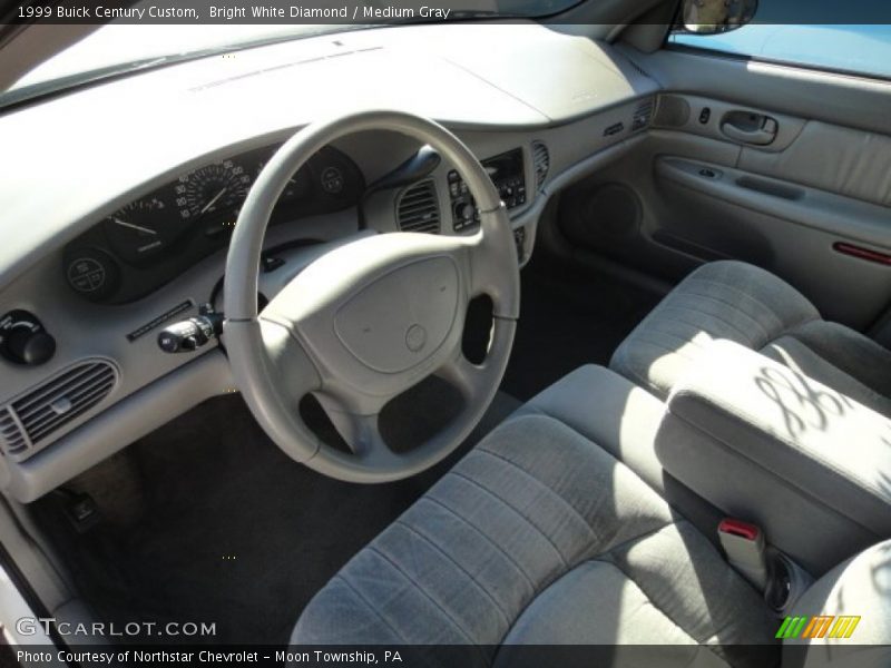 Bright White Diamond / Medium Gray 1999 Buick Century Custom